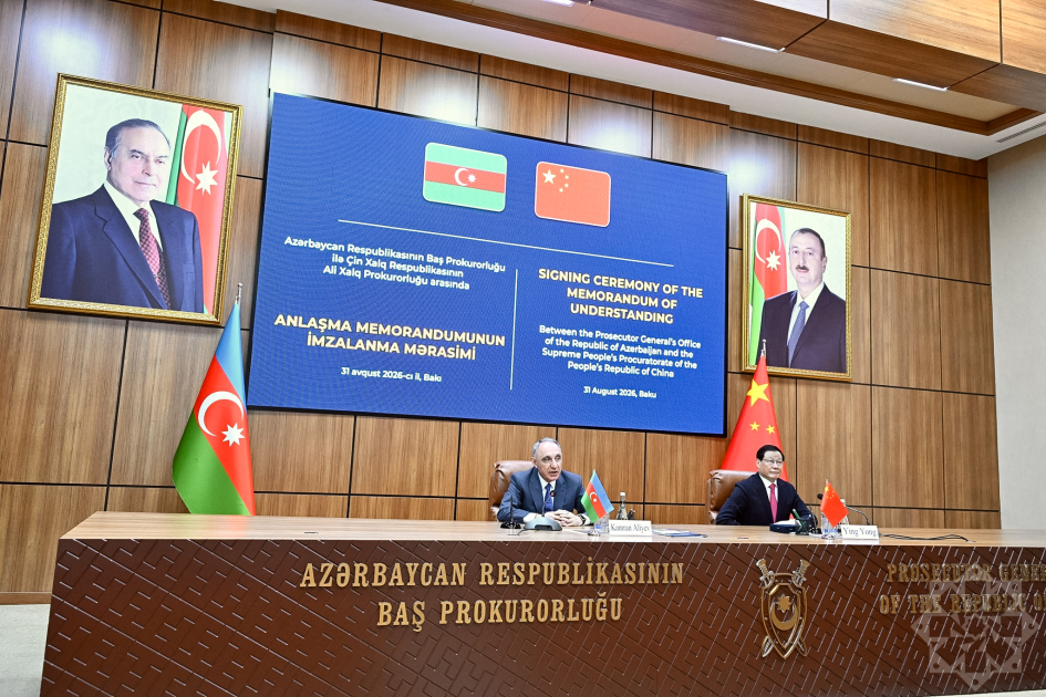 Çin Ali Xalq Prokurorluğunun rəhbəri Azərbaycana səfər edib.