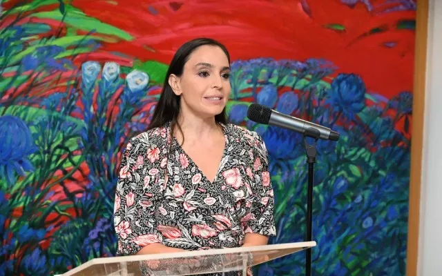 Leyla Əliyeva Madriddə ispan dilində çıxış edib