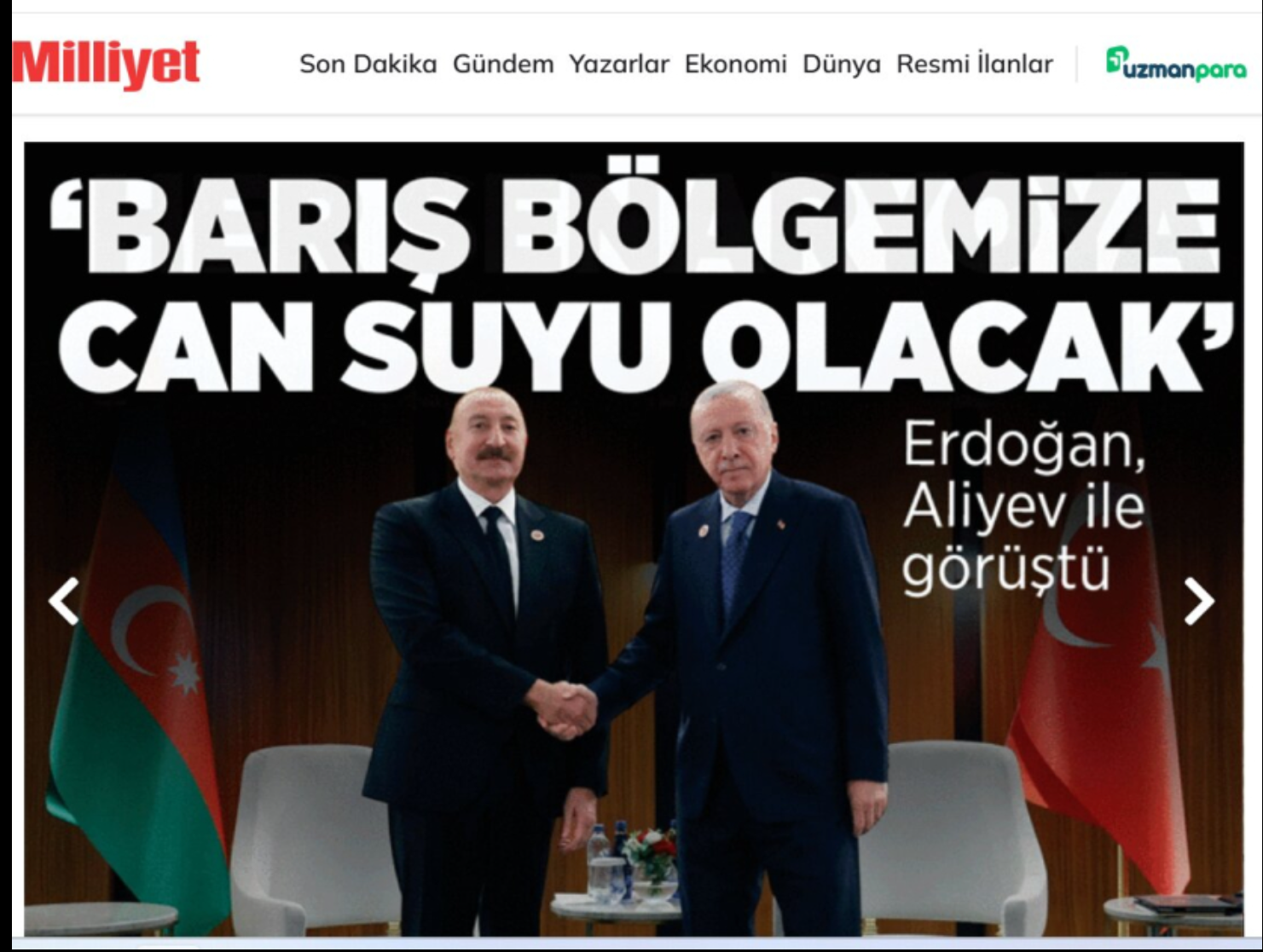 İlham Əliyev və Ərdoğan görüşü Türkiyə mediasında  geniş işıqlandırıb