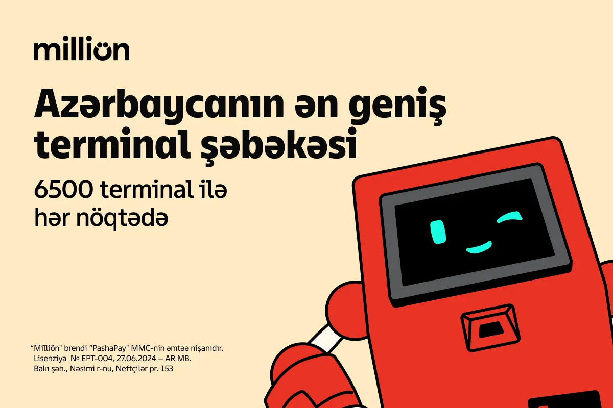 “Milliön” terminallarının sayı 6 500-ə çatıb